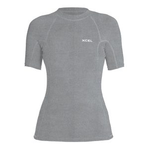 Women's Premium Stretch Short Sleeve Performance Fit UV Top - Heather Grey