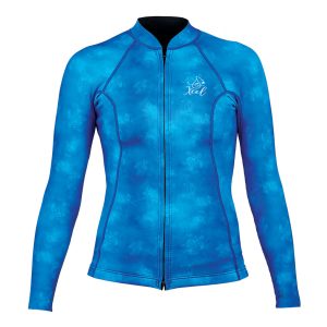 Women's Ocean Ramsey Water Inspired Axis Long Sleeve Front Zip Jacket 2/1mm