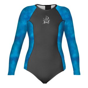 Women's Ocean Ramsey Water Inspired Drylock Celliant Jacquard Long Sleeve UV Springsuit