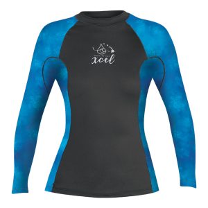 Girls' Ocean Ramsey Water Inspired Premium Stretch Long Sleeve Performance Fit UV Top