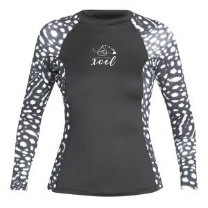 Women's Ocean Ramsey Water Inspired Premium Stretch Long Sleeve UV Top W/Key Pocket