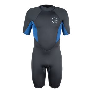 Men's Axis Short Sleeve Back Zip Spring Wetsuit 2mm - Graphite/Sapphire
